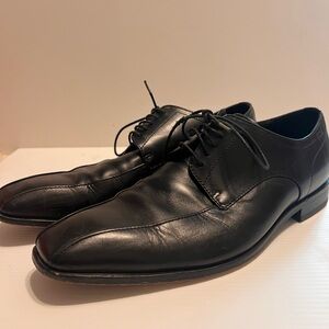 Boss Black Leather Oxfords Sleek Polished Design, Men’s size 9
